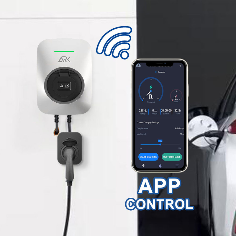 New Design OEM APP Control 7KW Charging Station Wallbox Car Ev Charger Wifi