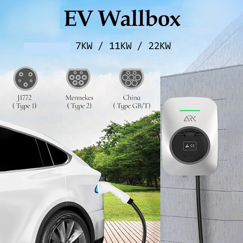 Residential Wallbox Type 2 Type1 Plug OCPP 32A EV Car Charger For Tesla