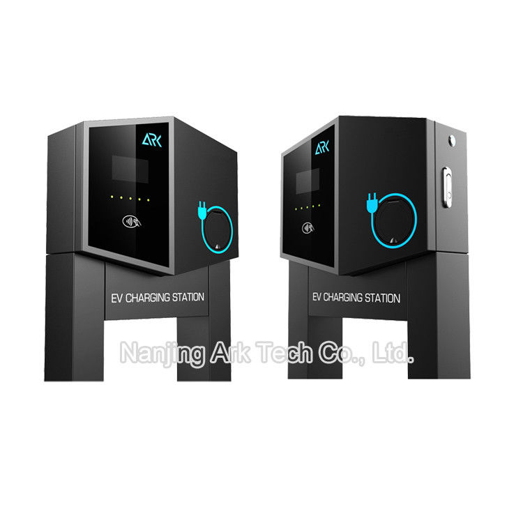 Black 7KW Commercial Electric Vehicle Charging Stations Single Phase